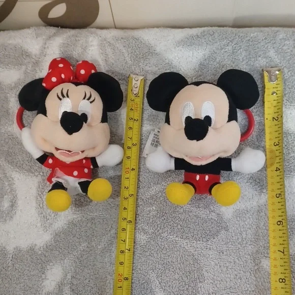 Disney 4 Piece Pack Mickey and Minnie Mouse Plush Toy Set - Red, Yellow, Black - Picture 3 of 6